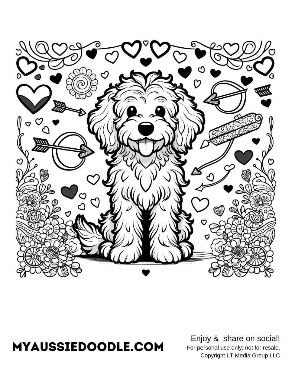 Free Printable Aussiedoodle Coloring Pages